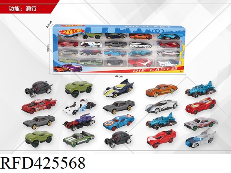 1:64 20 SLIDING ALLOY CARS