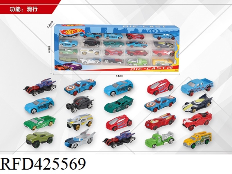 1:64 20 SLIDING ALLOY CARS
