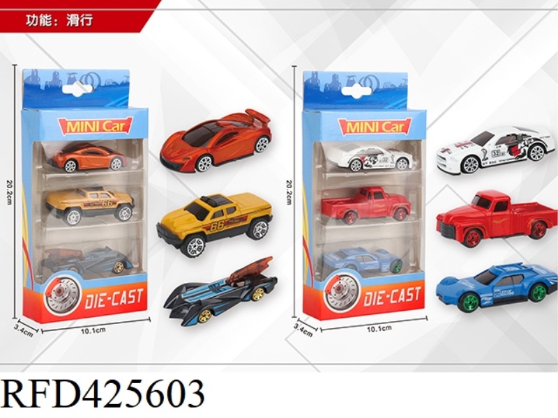 1:64 3 SLIDING ALLOY CARS