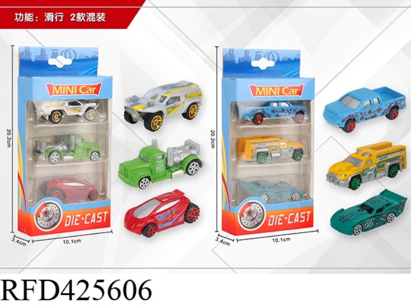 1:64 3 SLIDING ALLOY CARS
