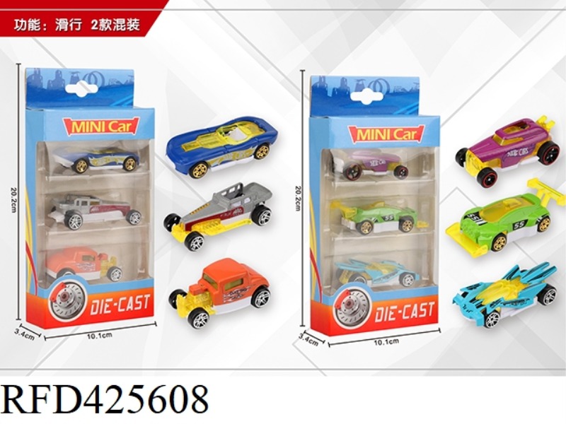 1:64 3 SLIDING ALLOY CARS