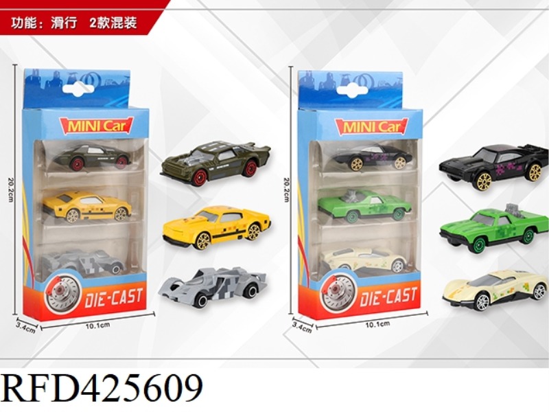1:64 3 SLIDING ALLOY CARS