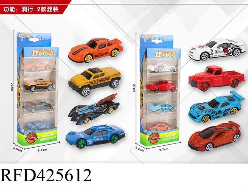 1:64 4 SLIDING ALLOY CARS