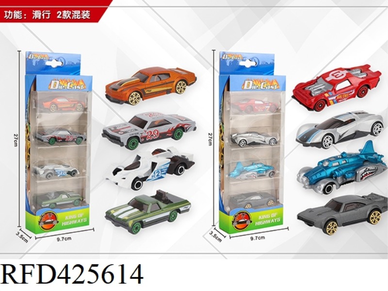 1:64 4 SLIDING ALLOY CARS