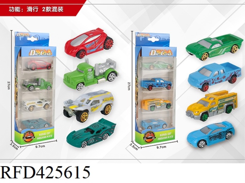 1:64 4 SLIDING ALLOY CARS