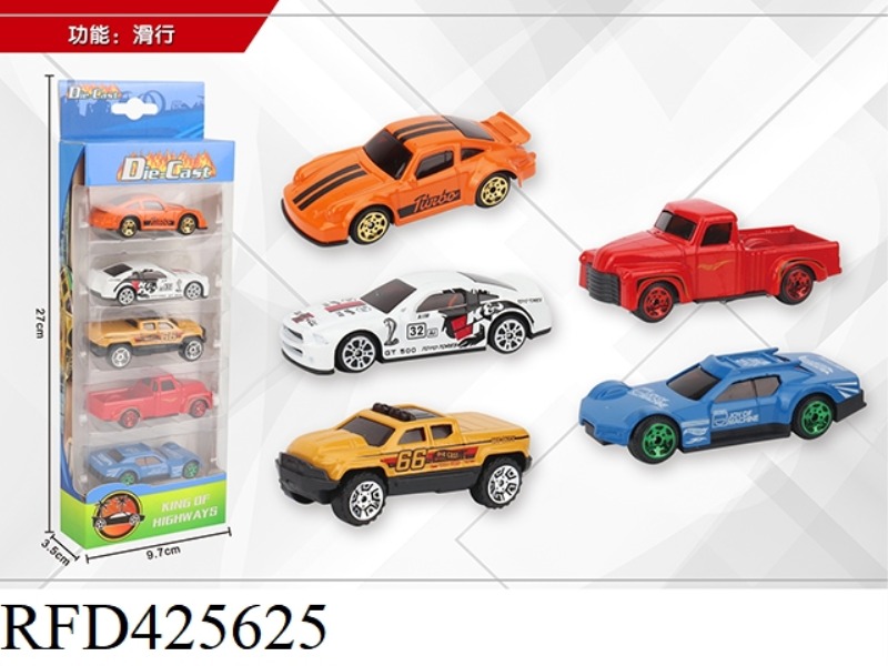 1:64 5 SLIDING ALLOY CARS