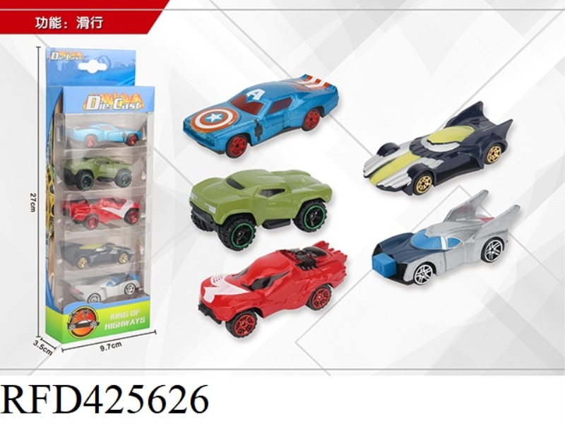 1:64 5 SLIDING ALLOY CARS
