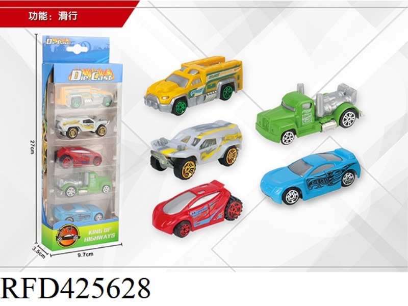 1:64 5 SLIDING ALLOY CARS