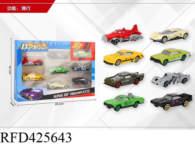 1:64 8 SLIDING ALLOY CARS