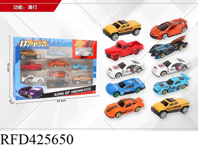 1:64 10 SLIDING ALLOY CARS