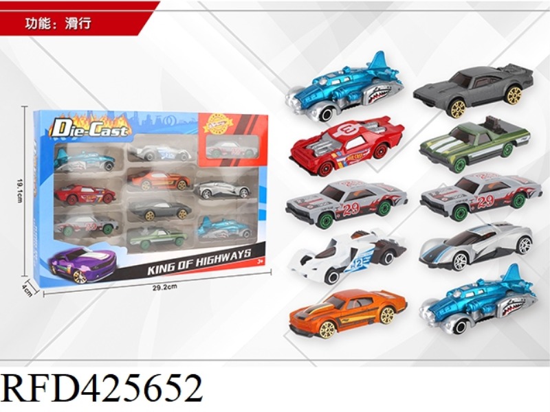 1:64 10 SLIDING ALLOY CARS