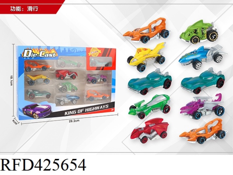 1:64 10 SLIDING ALLOY CARS
