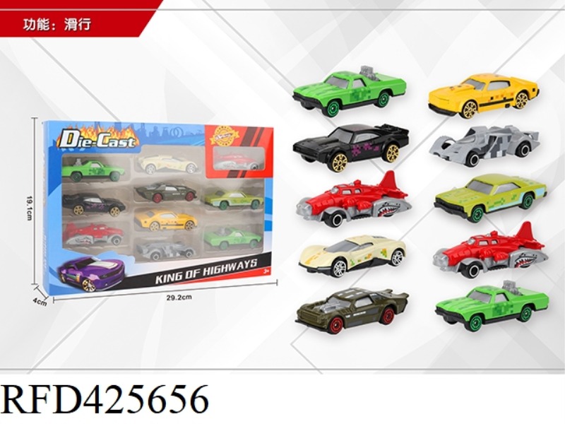 1:64 10 SLIDING ALLOY CARS