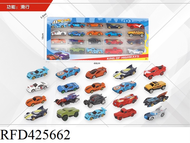 1:64 20 SLIDING ALLOY CARS