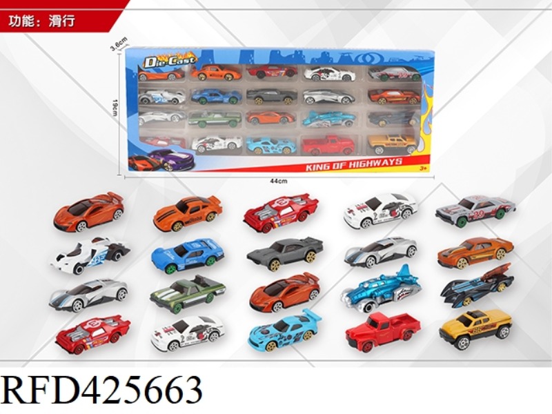 1:64 20 SLIDING ALLOY CARS