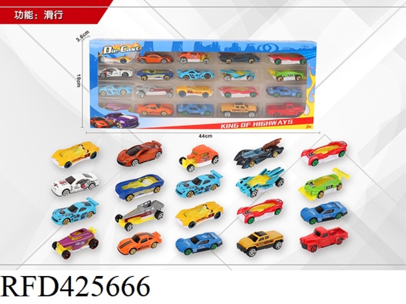 1:64 20 SLIDING ALLOY CARS