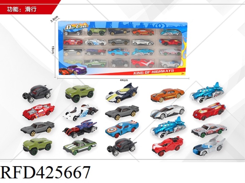 1:64 20 SLIDING ALLOY CARS