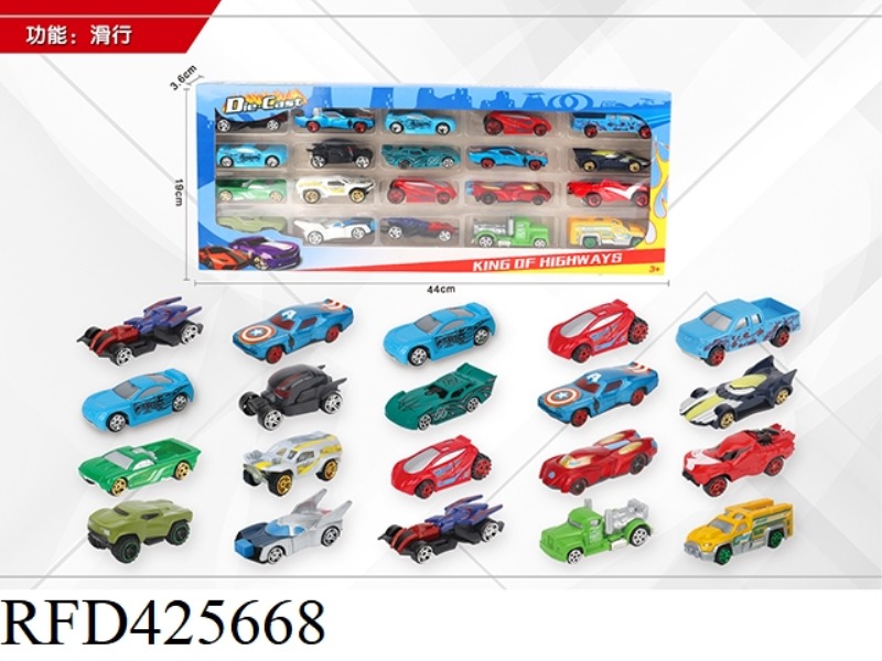 1:64 20 SLIDING ALLOY CARS