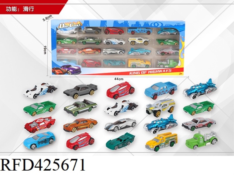 1:64 20 SLIDING ALLOY CARS