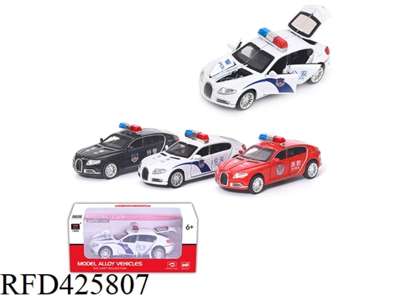 1:32 BUGATTI POLICE CAR/SPECIAL POLICE/FIRE TRUCK (OPENING DOOR/LIGHT/MUSIC)
