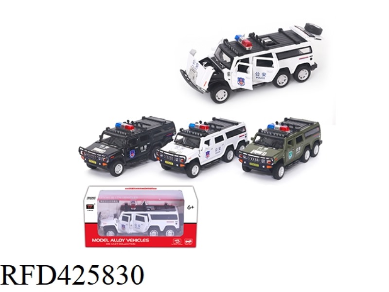 1:32 SIMULATION HUMMER CLASSIC POLICE CAR (LIGHT/MUSIC)