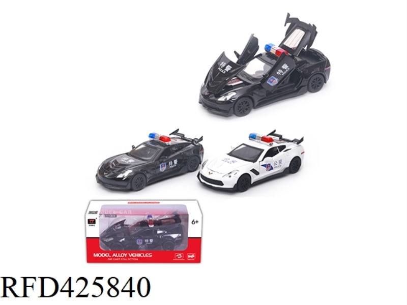 1:32 CORVETTE SUPERCAR POLICE CAR VERSION (LIGHT/MUSIC)