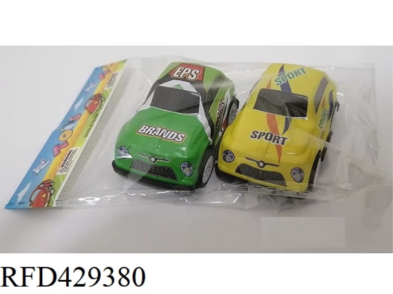 2 Q-VERSION ALLOY IRON PULLBACK CARS 1:64