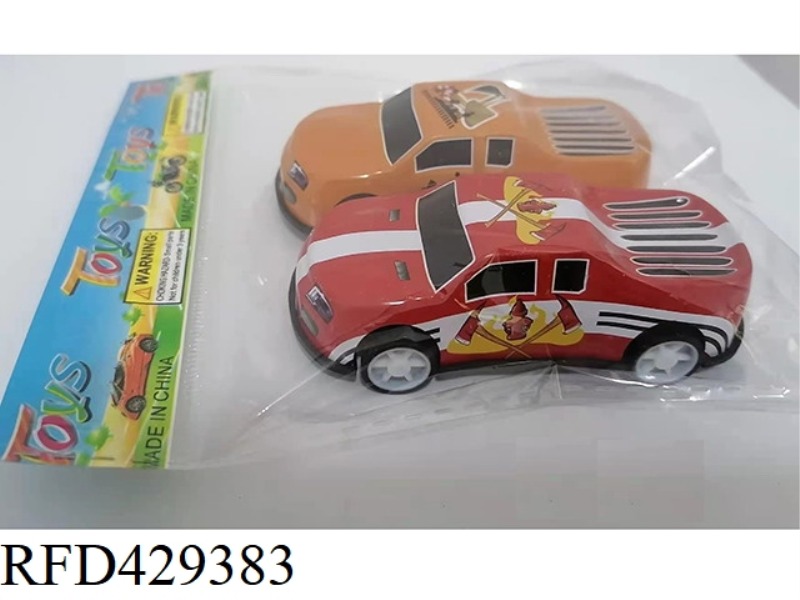 2PCS ALLOY IRON PICKUP PULL-BACK CAR 1:56