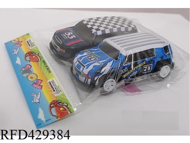 2PCS ALLOY IRON RACING PULLBACK CAR 1:64