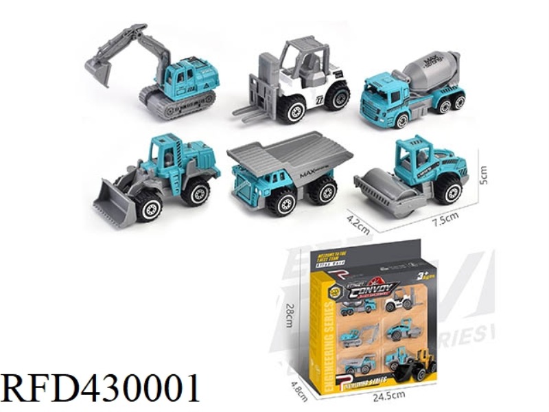 ALLOY SLIDING ENGINEERING VEHICLE 6 PACK