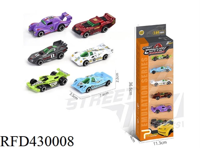 ALLOY SLIDING RACER 6 PACK