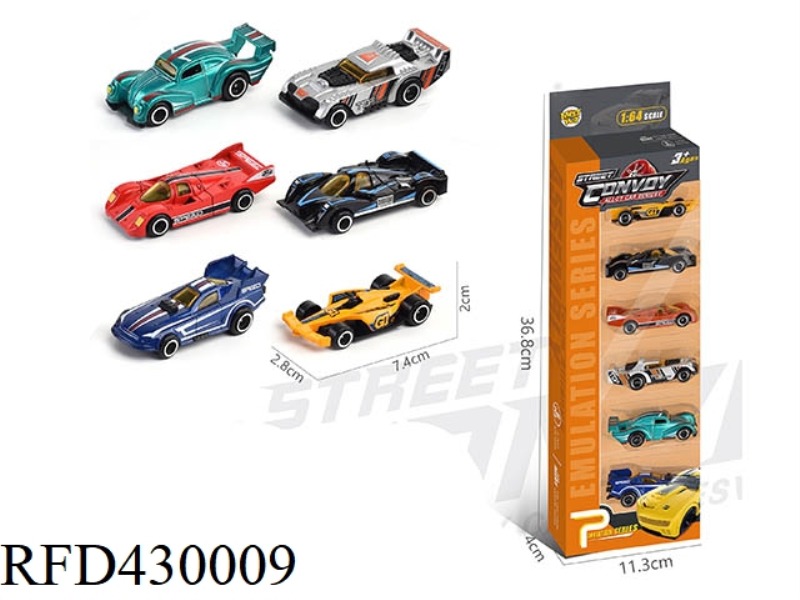ALLOY SLIDING RACER 6 PACK