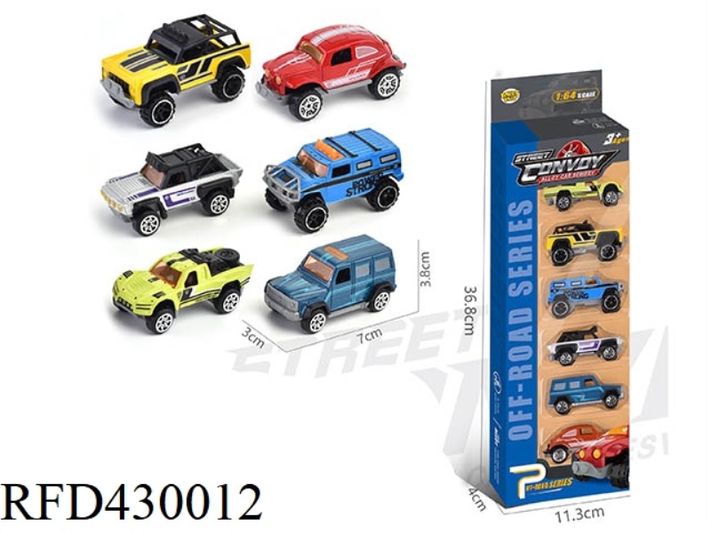 ALLOY SLIDING OFF-ROAD VEHICLE 6 PACK