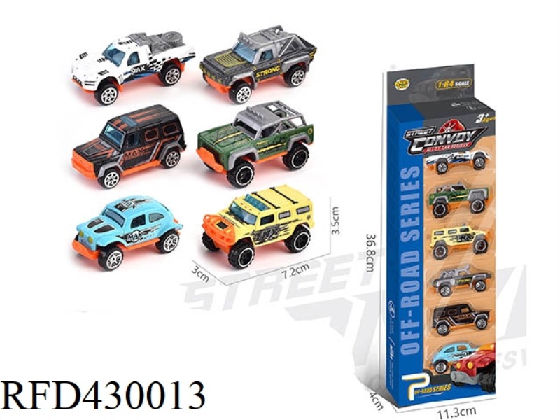 ALLOY SLIDING OFF-ROAD VEHICLE 6 PACK
