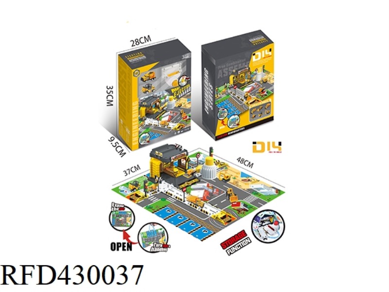 EJECTION ENGINEERING PARKING LOT WITH NON-WOVEN STORAGE MAP WITH 2 ALLOY ENGINEERING VEHICLES