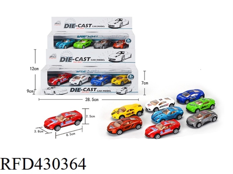 8 SPORTS CAR (PULLBACK) ALLOY CAR