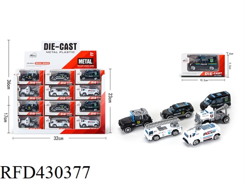 ALLOY POLICE CAR 48PCS