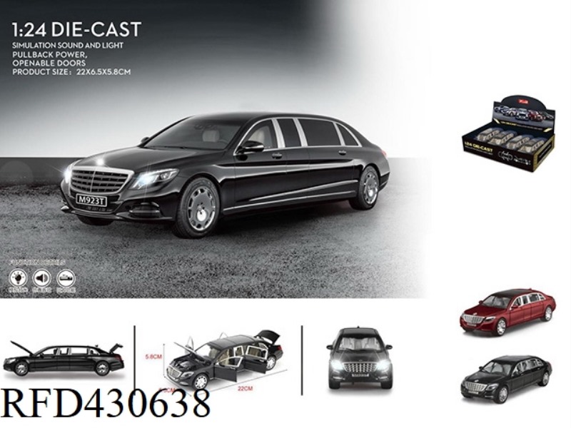 MERCEDES-BENZ EXTENDED 6 SEAT MAYBACH 1:24 ALLOY MODEL 4PCS