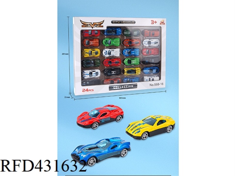 SPORTS CAR SERIES 1: 64 ALLOY SLIDING 24PCS