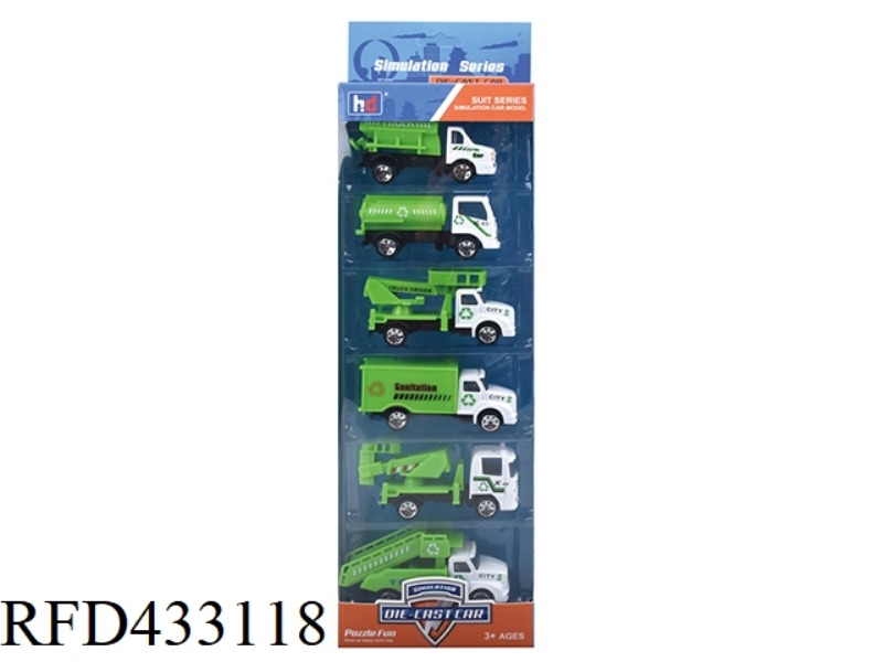 1:64 ALLOY SLIDING SANITATION (GREEN)