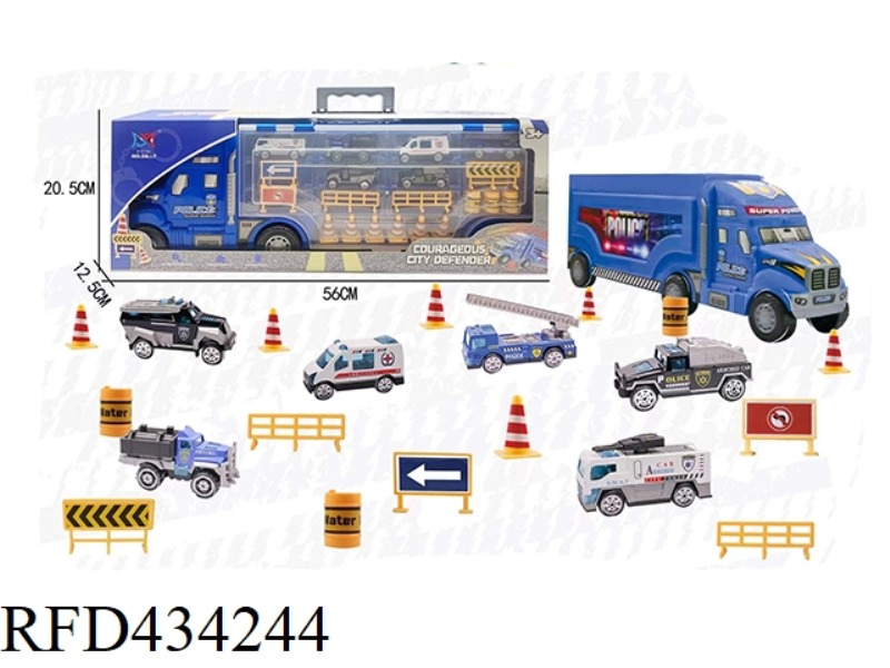 POLICE TOW WITH ALLOY CAR