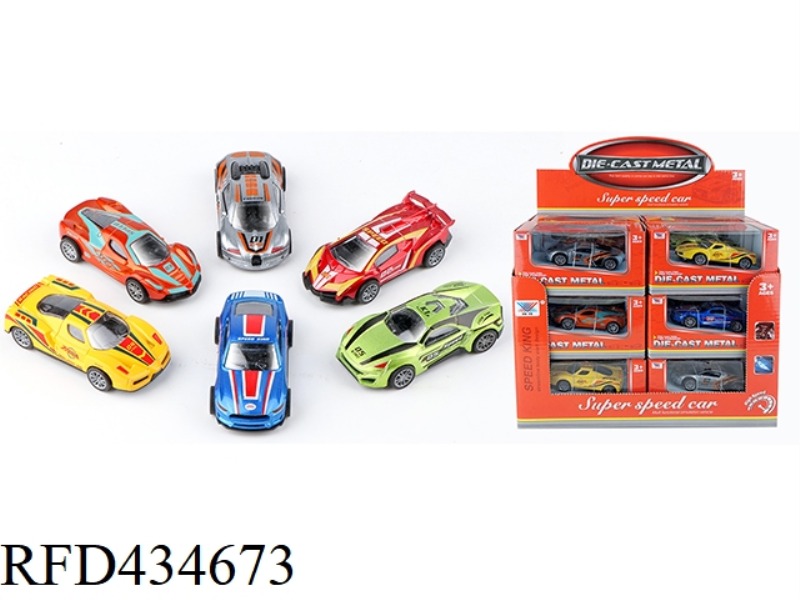 1:50 ALLOY PULL BACK CAR MODEL 12PCS