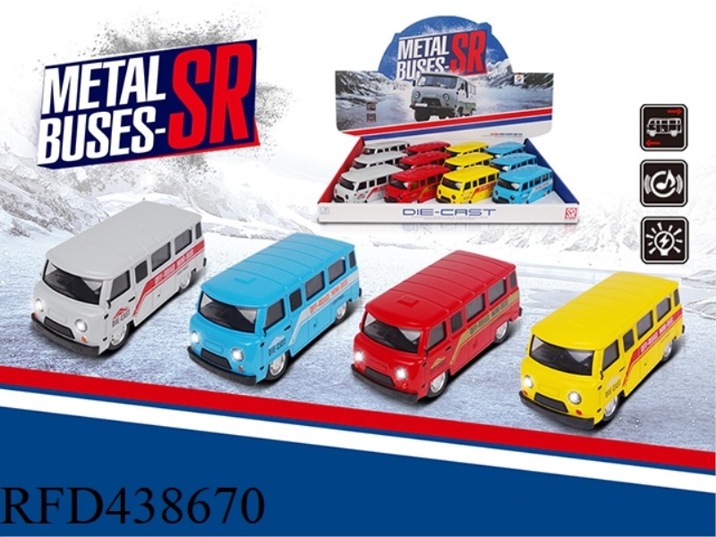 1: 36 RUSSIAN UZI ALLOY HUILI OFF-ROAD MINIBUS 12PCS