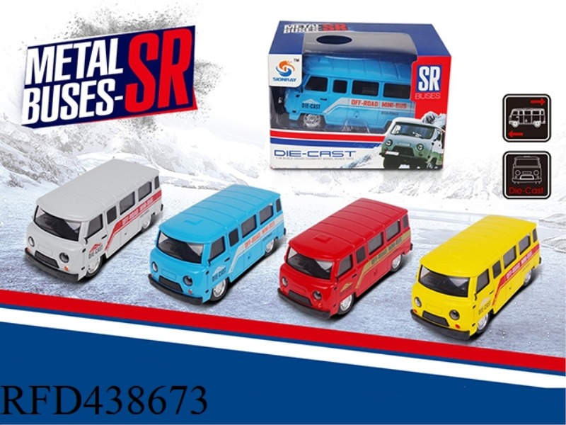 1: 36 RUSSIAN UZI ALLOY HUILI CROSS-COUNTRY MINIBUS