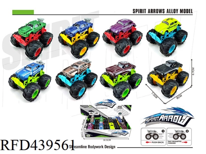 ALLOY PULL BACK OFF-ROAD SIMULATION VEHICLE 8PCS