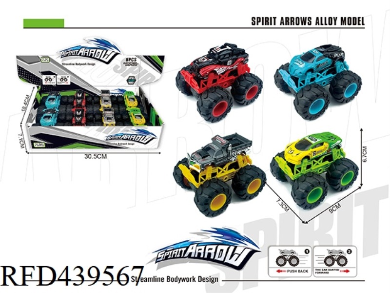 ALLOY PULL BACK OFF-ROAD RACING 8PCS