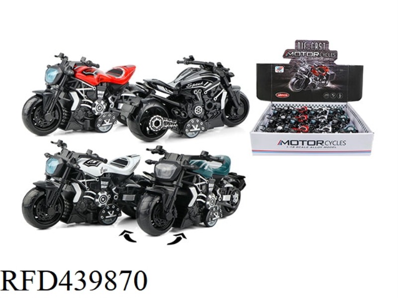 1:32 ALLOY DEVIL MOTORCYCLE PULL BACK (12 PACK)