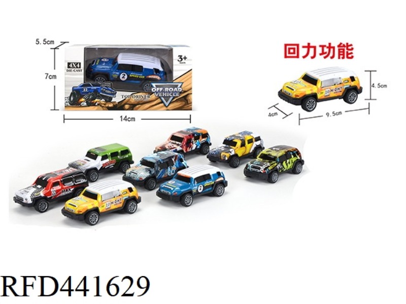 PULL BACK LIGHT ALLOY/METAL CAR (SINGLE PACK)