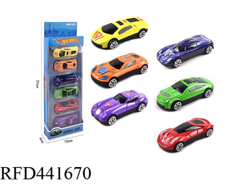 6-PACK SLIDING ALLOY SUPERCARS