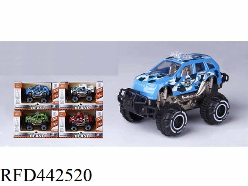PULL BACK ALLOY CAMOUFLAGE OFF-ROAD POLICE CAR